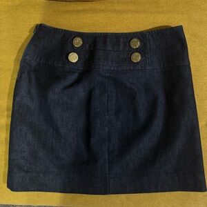 ✨ Express Short Button-Front Denim Mini Skirt – Size 00 – Nautical Chic